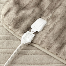 Nara Faux Fur Heated Throw
